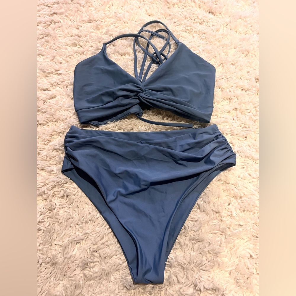 High-Rise Twist Front Bikini